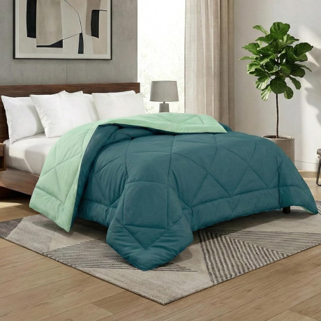 Caldo couette double face vert 300 gr/m² - Couette d’hiver chaude et douce 250x250 cm