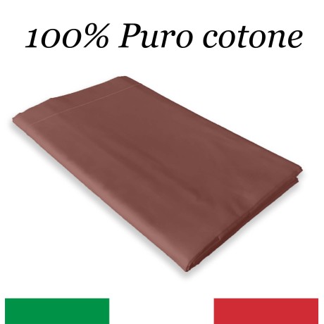 lenzuolo marrone in puro cotone