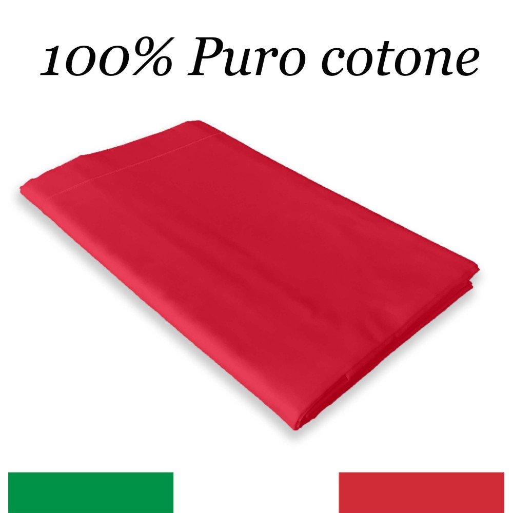Sábana superior burdeos CORDONETTO STRONG fabricada en Italia