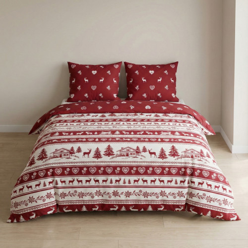 HOUSSE DE COUETTE TYROLIENNE DIS. MONTAGNE VALGARDENA