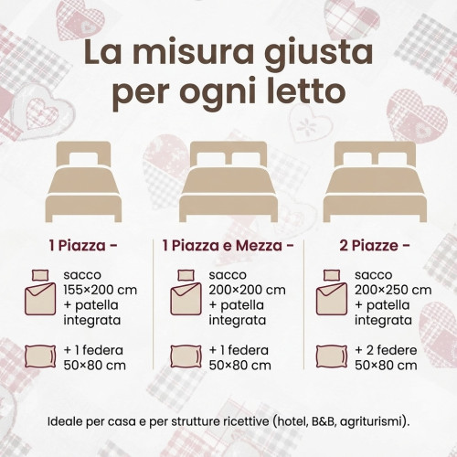 Copripiumino Tirolese Cuori “Aprica” Bordeaux – Cotone 100% Artigianale Made in Italy