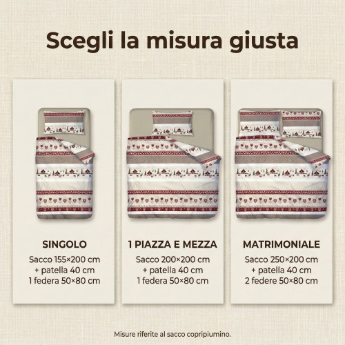 COPRIPIUMINO tirolese dis. VALBADIA ROSSO montagna