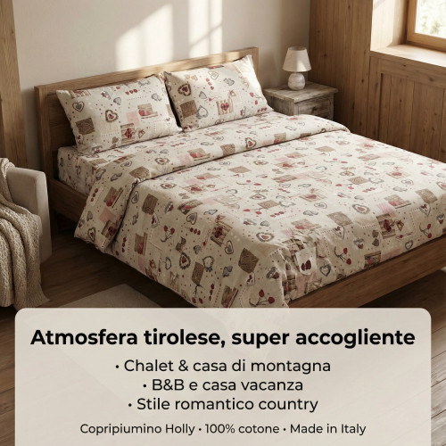 DUVET COVER Tyrolean dis. HOLLY HEART country