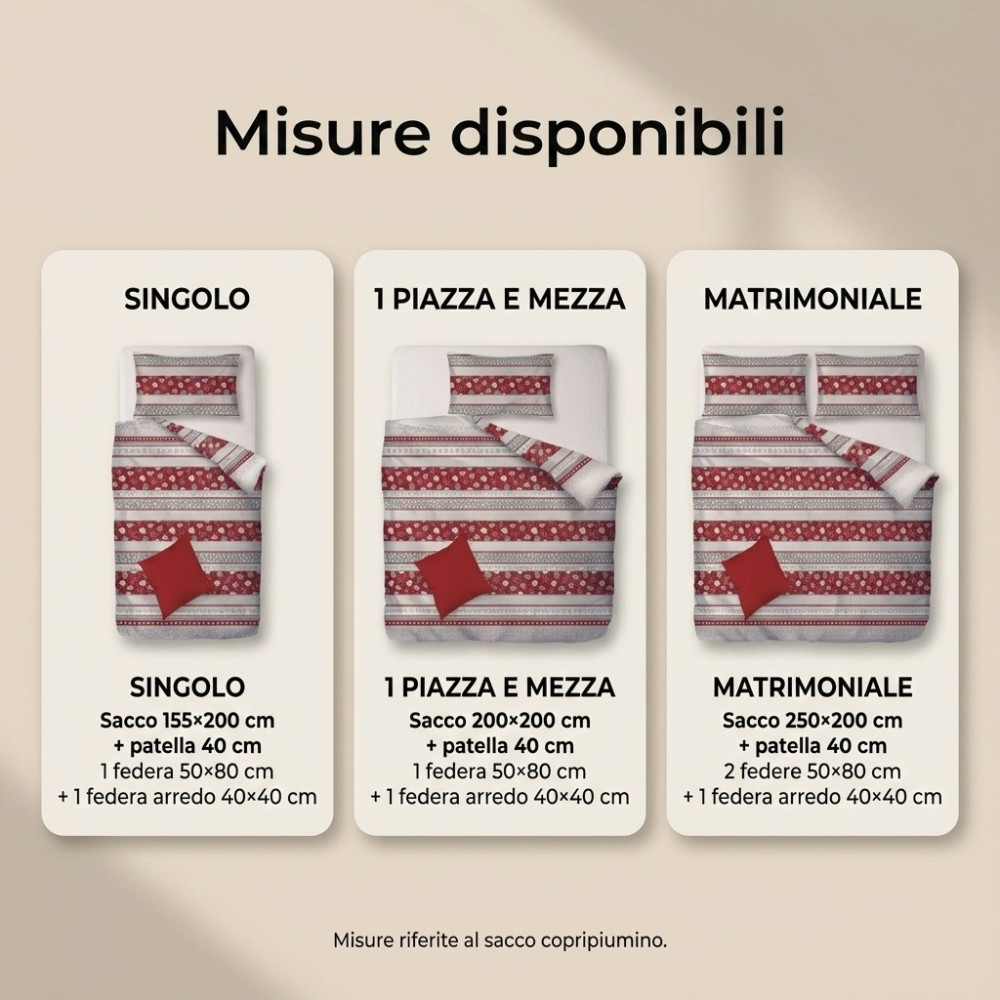 HOUSSE DE COUETTE TYROLIENNE dis. CORVARA MONTAGNA en pur coton Made in Italy