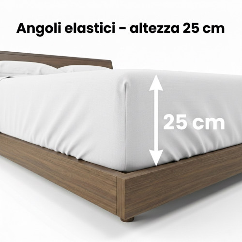 STRONG SHEETS sheet set solid color WHITE pure COTTON Made in Italy