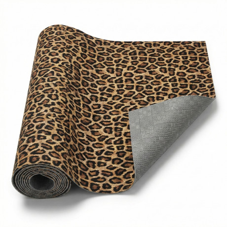 Patinage de tapis de cuisine Léopard PVC antidérapant 50 cm - Patinage découpé fabriqué en Italie