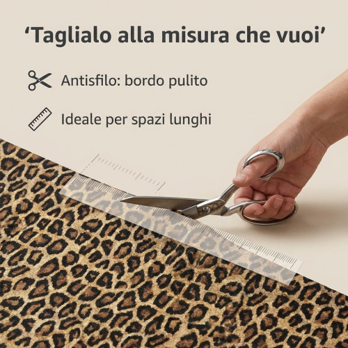 Kitchen Rug Runner Leopard Non-slip PVC 50 cm - Cut Runner Made in Italy