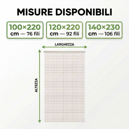 Tenda a Fili con Perline Marroni per Porta e Finestra - Asta PVC, Fili in Poliestere