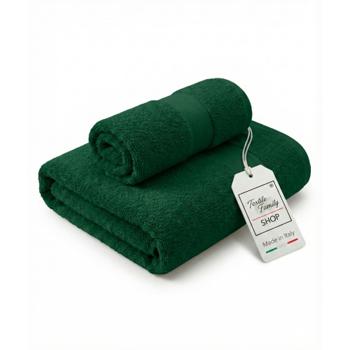 Un par de toallas Verdone Face and Guest - 100% algodón de rizo 450 g/m² Fabricado en Italia