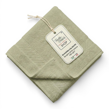 Olive Bath Shower Mat 50x70 Cotton Sponge 450 g/m² - Shower Mat Made in Italy