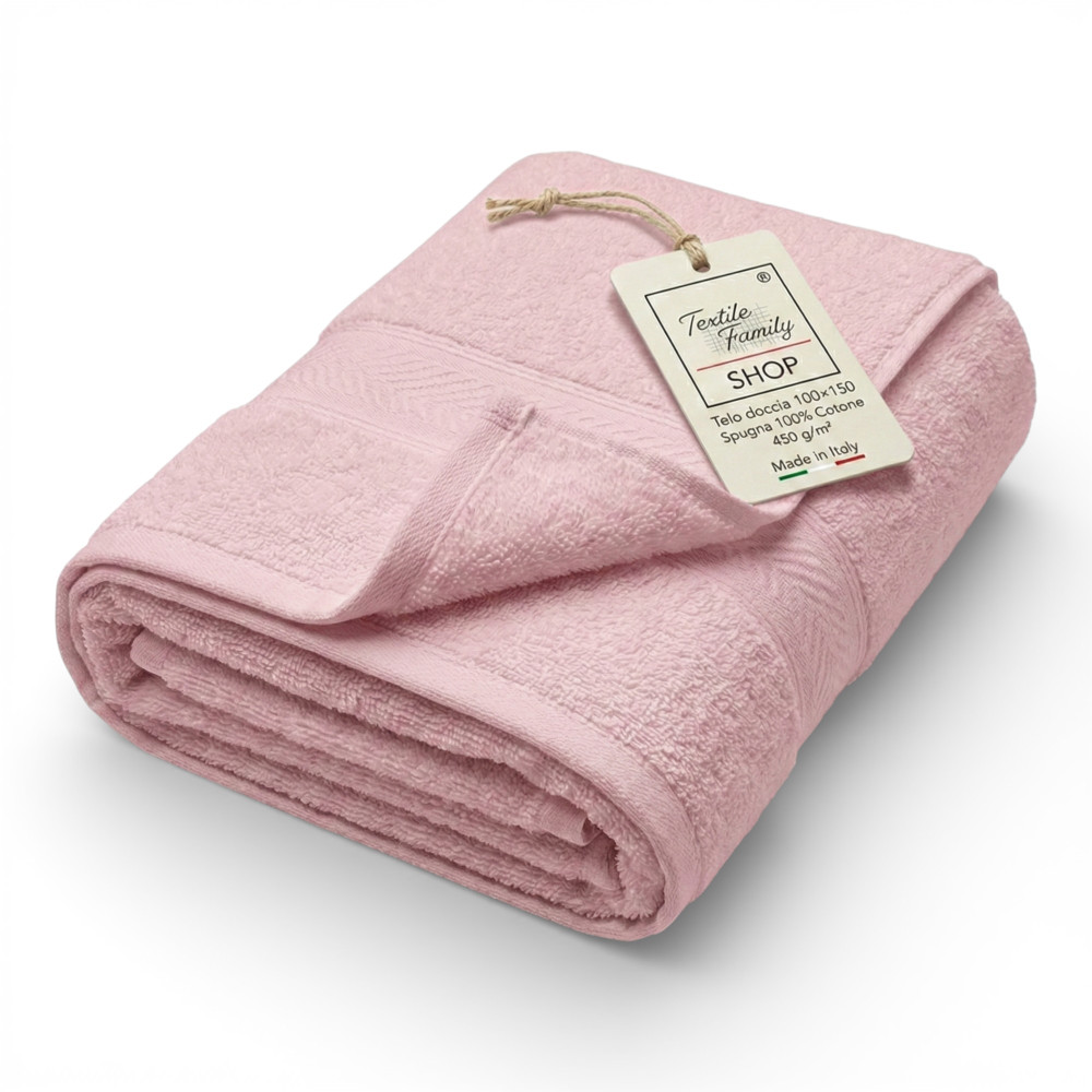 Serviette de douche à encens 100x150 en éponge 100 % coton 450 g/m² fabriquée en Italie