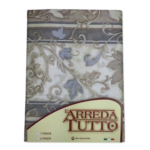 TISSU MEUBLES COPRITUTTO GRANDE ÉCHARPE COUVRE-LIT Couverture de canapé TISSU IVY GRIS-BRUN