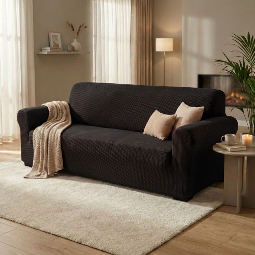 STRETCH SOFA BEZUG ATHEN universal SCHWARZ bi-elastisch