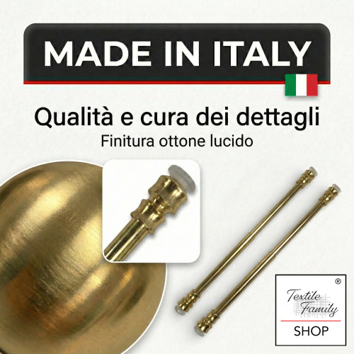 Paar Tex BRASS SPRING ADJUSTABLE Druckstäbe für Glasvorhang