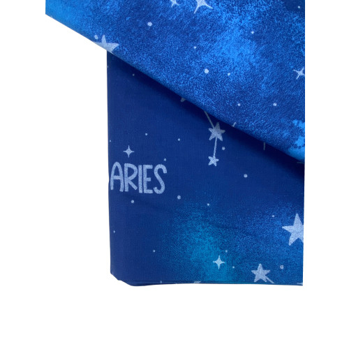 Couverture Blue Zodiac Signs - 100 % coton - Écharpe Gran Charge/housse de canapé polyvalente - Fabriqué en Italie