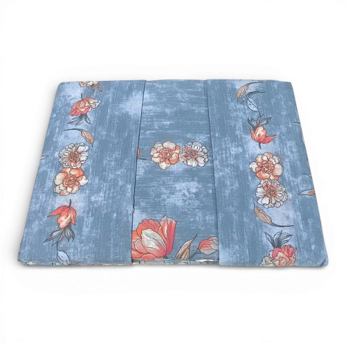 MAXI Fior di Perla Doble Juego de Sábanas Azul Claro 100% Algodón – Patrón Floral, abajo con esquinas