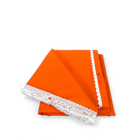 Toldo Vertigo Tex Family Hilos impermeables 100% poliéster 100% Ojos teñidos con flecos de acero naranja liso