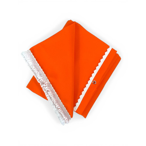 Auvent Vertigo Tex Family fil orange uni 100 % polyester imperméable et résistant à l’eau, œillets teints, frange en acier