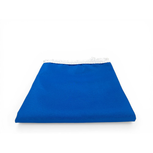 Toldo Vertigo Tex Family Bluette liso 100% poliéster impermeable hilos teñidos con flecos de acero