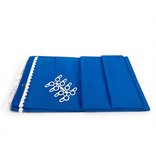 Vertigo Awning Tex Family Plain Bluette 100% Polyester Waterproof Water Repellent Yarn Dyed Eyelets Steel Fringe