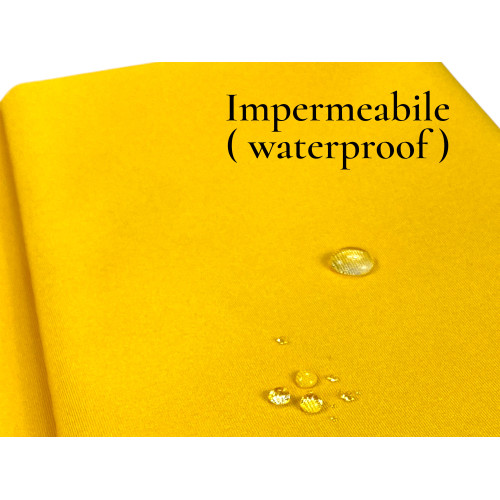 Tenda da Sole Vertigo Tex Family Giallo Unito 100% Poliestere Impermeabile Idrorepellente Tinto Filo Occhielli Acciaio Frangia