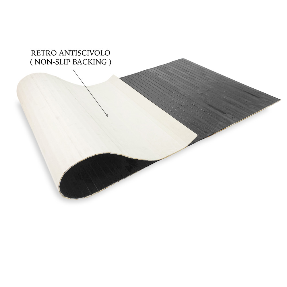 ALFOMBRA DE COCINA DE MADERA bambú COLOR madera Gris oscuro