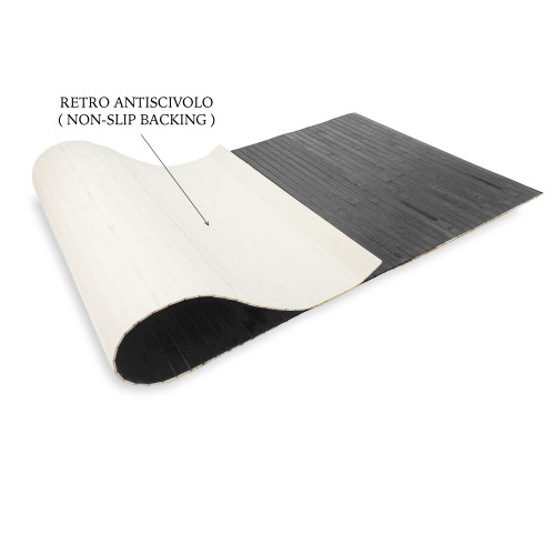 WOODEN KITCHEN RUG bamboo WOODY color Dark Gray