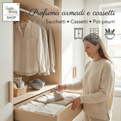 Dried lavender scented buds Made in Italy Tex Family – for wardrobe bags, potpourri and DIY