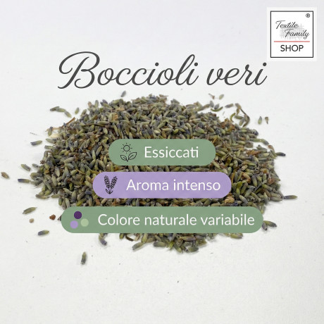 Cogollos secos con aroma a lavanda hechos en Italia Tex Family – para bolsas de armario, popurrí y bricolaje