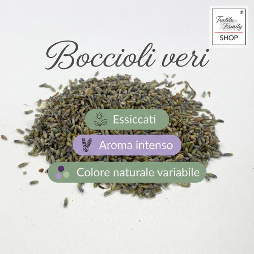 Cogollos secos con aroma a lavanda hechos en Italia Tex Family – para bolsas de armario, popurrí y bricolaje