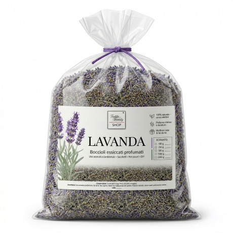 Cogollos secos con aroma a lavanda hechos en Italia Tex Family – para bolsas de armario, popurrí y bricolaje