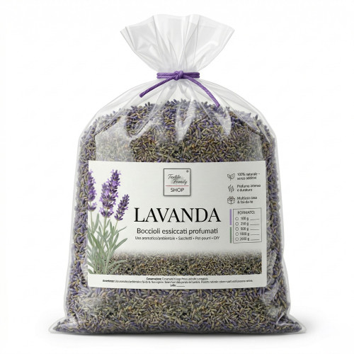 Dried lavender scented buds Made in Italy Tex Family – for wardrobe bags, potpourri and DIY