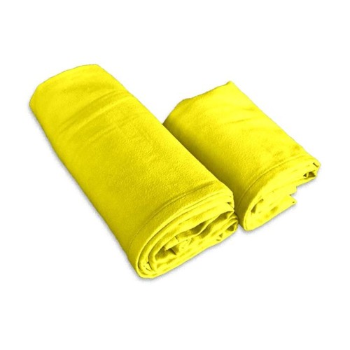 SET asciugamani MICROFIBRA  GIALLO 1+1 VISO E OSPITE