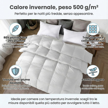 OCA Stream DUVET 500 GR. 80% GOOSE FEATHER 20% GOOSE DOWN TWO-TONE