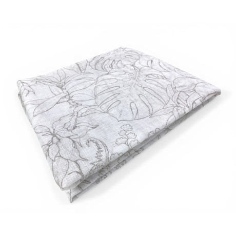 Coppia Tendine a Vetro Modern Leaf Beige Semitrasparenti in Bouclè con Tunnel per Astina – 2 Teli Made in Italy