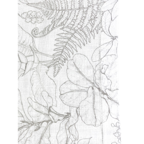 Un par de cortinas de cristal semitransparentes modernas color beige en Bouclè, con túnel en el frente – 2 cortinas Made in Ital