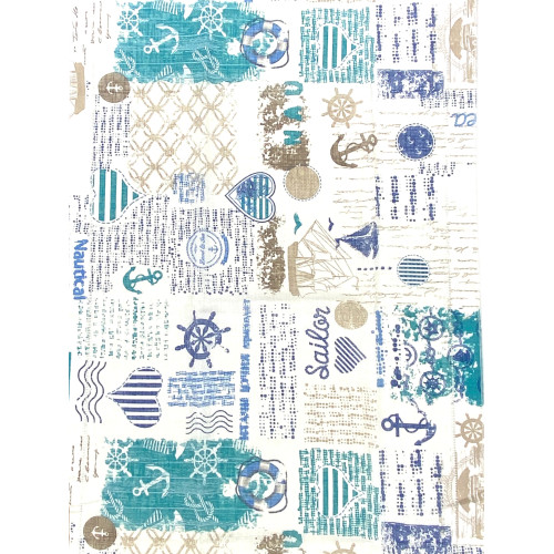 Paire de rideaux en verre bleu baie semi-transparents en bouclè avec tunnel pour la jauge – 2 feuilles fabriquées en Italie