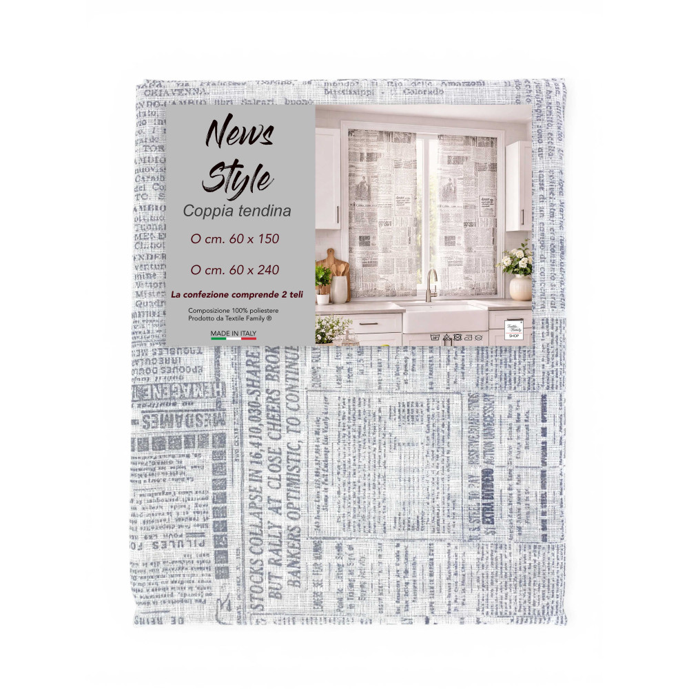 Paire de rideaux en verre style actualité semi-transparente en bouclè avec un tunnel pour l’avant-avant – 2 feuilles fabriquées 