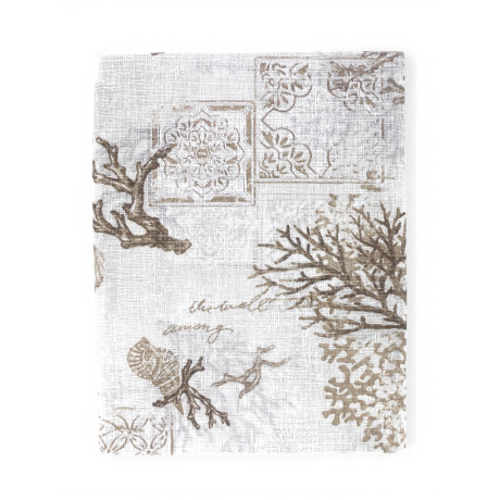 Coppia Tendine a Vetro Natural Sand Semitrasparenti in Bouclè con Tunnel per Astina – 2 Teli Made in Italy