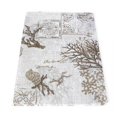 Coppia Tendine a Vetro Natural Sand Semitrasparenti in Bouclè con Tunnel per Astina – 2 Teli Made in Italy