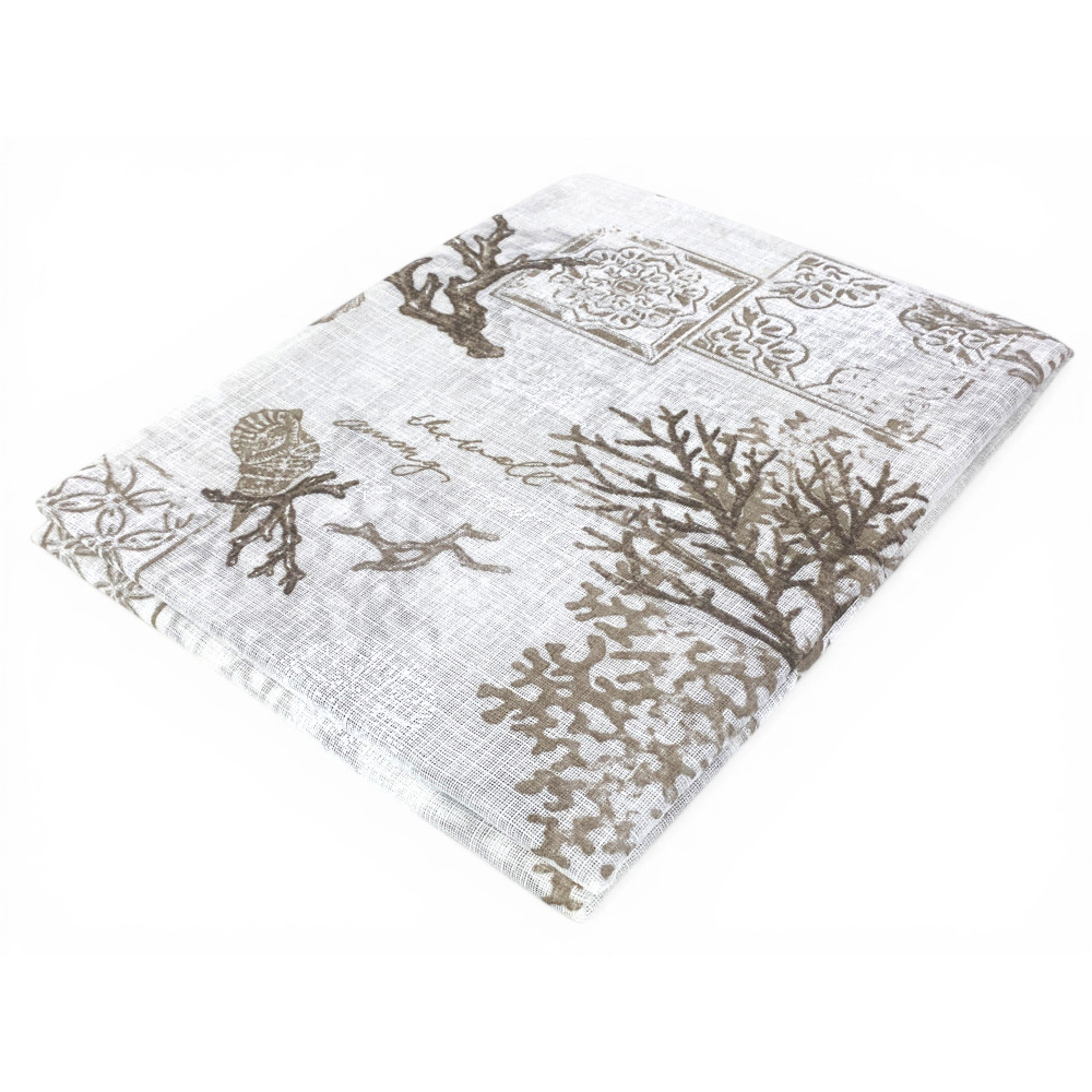 Coppia Tendine a Vetro Natural Sand Semitrasparenti in Bouclè con Tunnel per Astina – 2 Teli Made in Italy