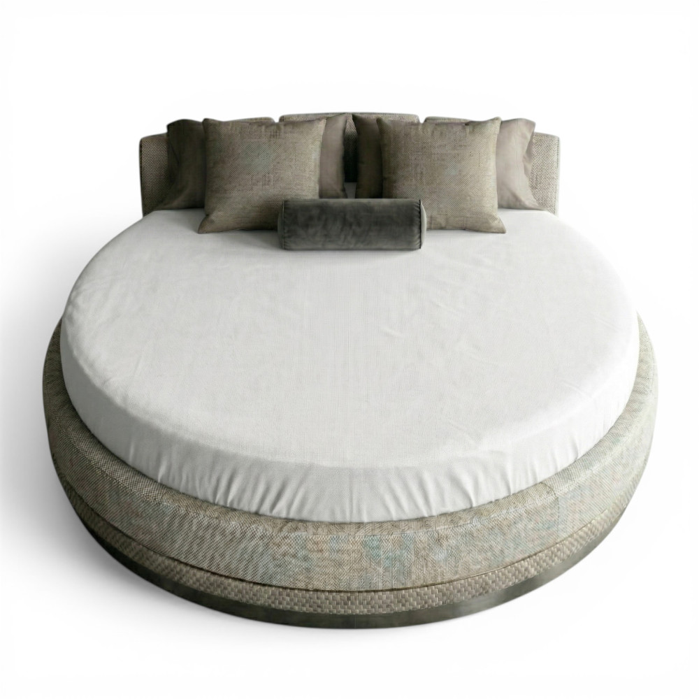 Tex Family Made-to-measure 100% Cotton Bottom Round Sheet – 360° Round Elastic – Ø180–240 cm – Mattress up to 35 cm