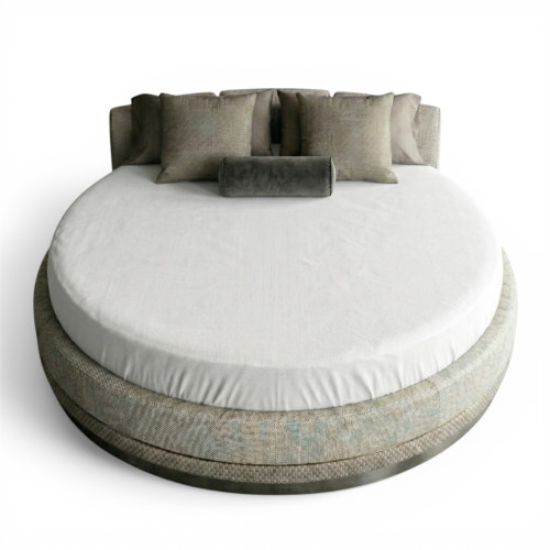 Tex Family Made-to-measure 100% Cotton Bottom Round Sheet – 360° Round Elastic – Ø180–240 cm – Mattress up to 35 cm