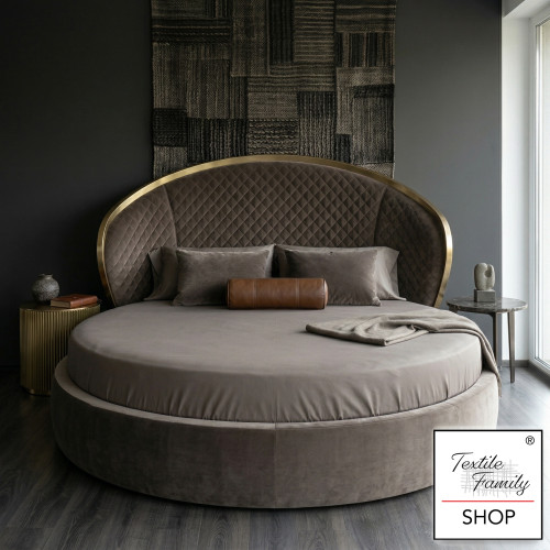 Tex Family Made-to-measure 100% Cotton Bottom Round Sheet – 360° Round Elastic – Ø180–240 cm – Mattress up to 35 cm