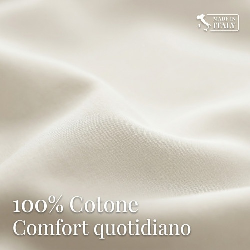 Tex Family Lenzuolo Sotto Rotondo su Misura 100% Cotone – Elastico a Giro 360° – Ø180–240 cm – Materasso fino 35 cm
