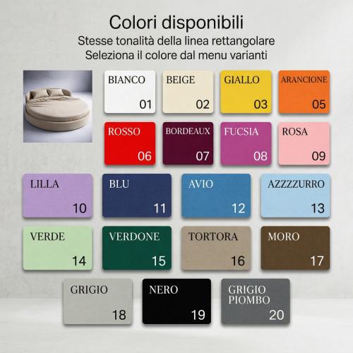 Tex Family Drap rond bas 100 % coton fait sur mesure – Élastique rond à 360° – Ø180–240 cm – matelas jusqu’à 35 cm