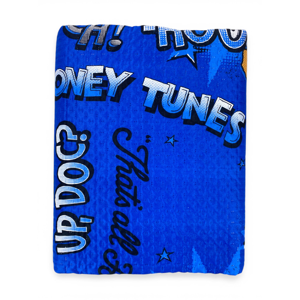 Couvre-lit simple pour enfants 170x250 Daffy Duck Blue – Courtepointe légère 80 g/m² en microfibre, fabriquée en Italie