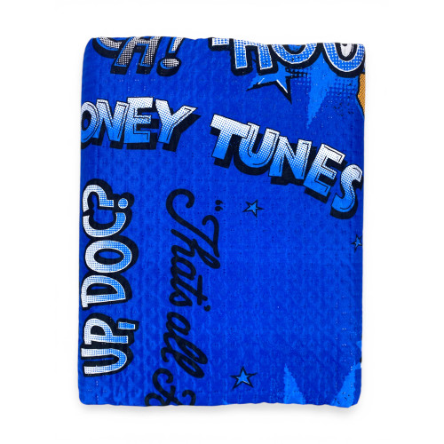 Couvre-lit simple pour enfants 170x250 Daffy Duck Blue – Courtepointe légère 80 g/m² en microfibre, fabriquée en Italie