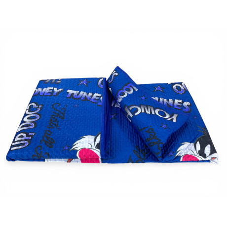 Edredón individual infantil 170x250 Blue Sylvester Cat – Edredón ligero 80 g/m² en microfibra, fabricado en Italia