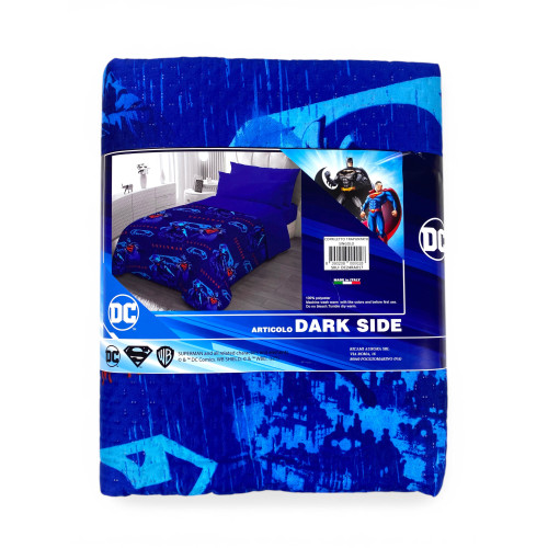 Superman DC Comics Monocolcha 170x250 Kids Blue "Dark Side" – Edredón claro 80 g/m², Made in Italy
